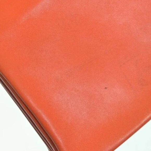 Celine Shoulder Bag Leather Orange